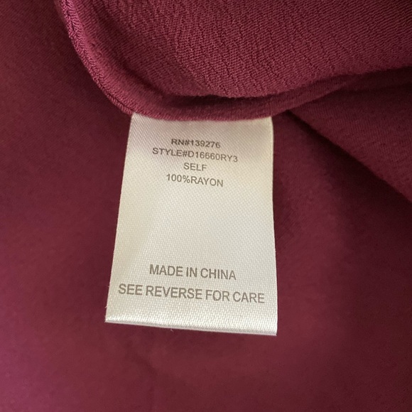 Daniel Rainn Burgundy Blouse - Picture 7 of 7